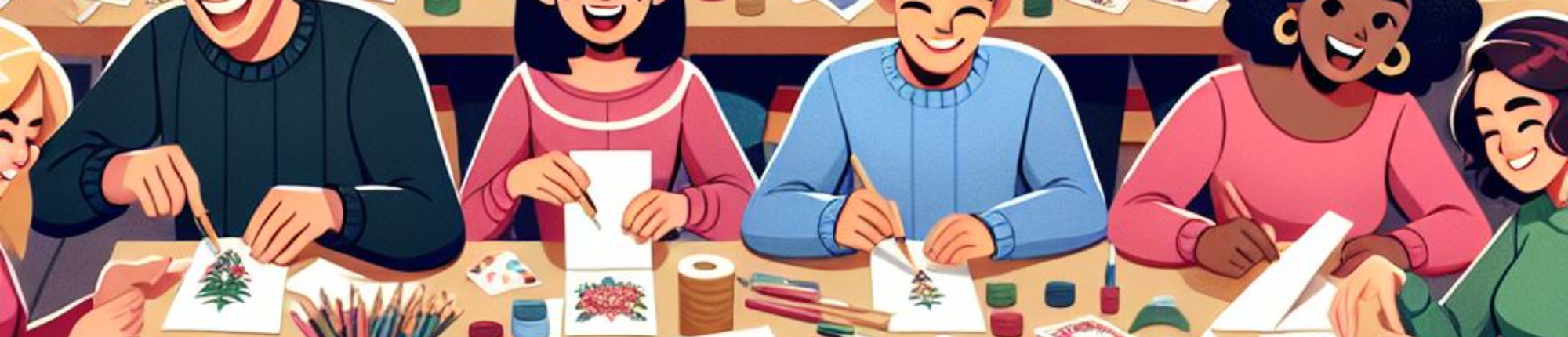 Crafting Chirstmas cards for lonely elderly people!